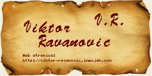 Viktor Ravanović vizit kartica
